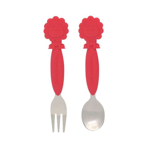 Jogo-De-Colher-E-Garfo-Com-Inox-Leao-Marcus-Marcus--Em-Silicone-E-Inox----Marcus---Marcus-8-24-72-95-00-1