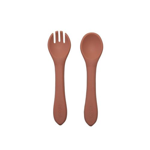 Garfo-e-Colher-de-Silicone-Piccolo-Terracota---Infanti-8-24-23-63-57-1