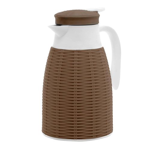 Garrafa-Termica-de-Plastico-Rattan-Marrom-Escuro-1L-24-52-159-66-76-1