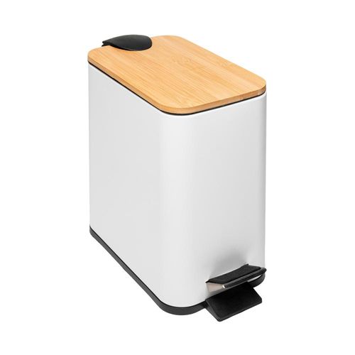 Lixeira-Quadrada-de-Metal-Pedal-Tampa-em-Bambu-Branca-5L-24-70-159-01-06-1